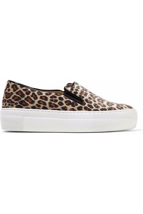 animal print slip on trainers