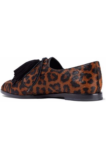 leopard skin brogues