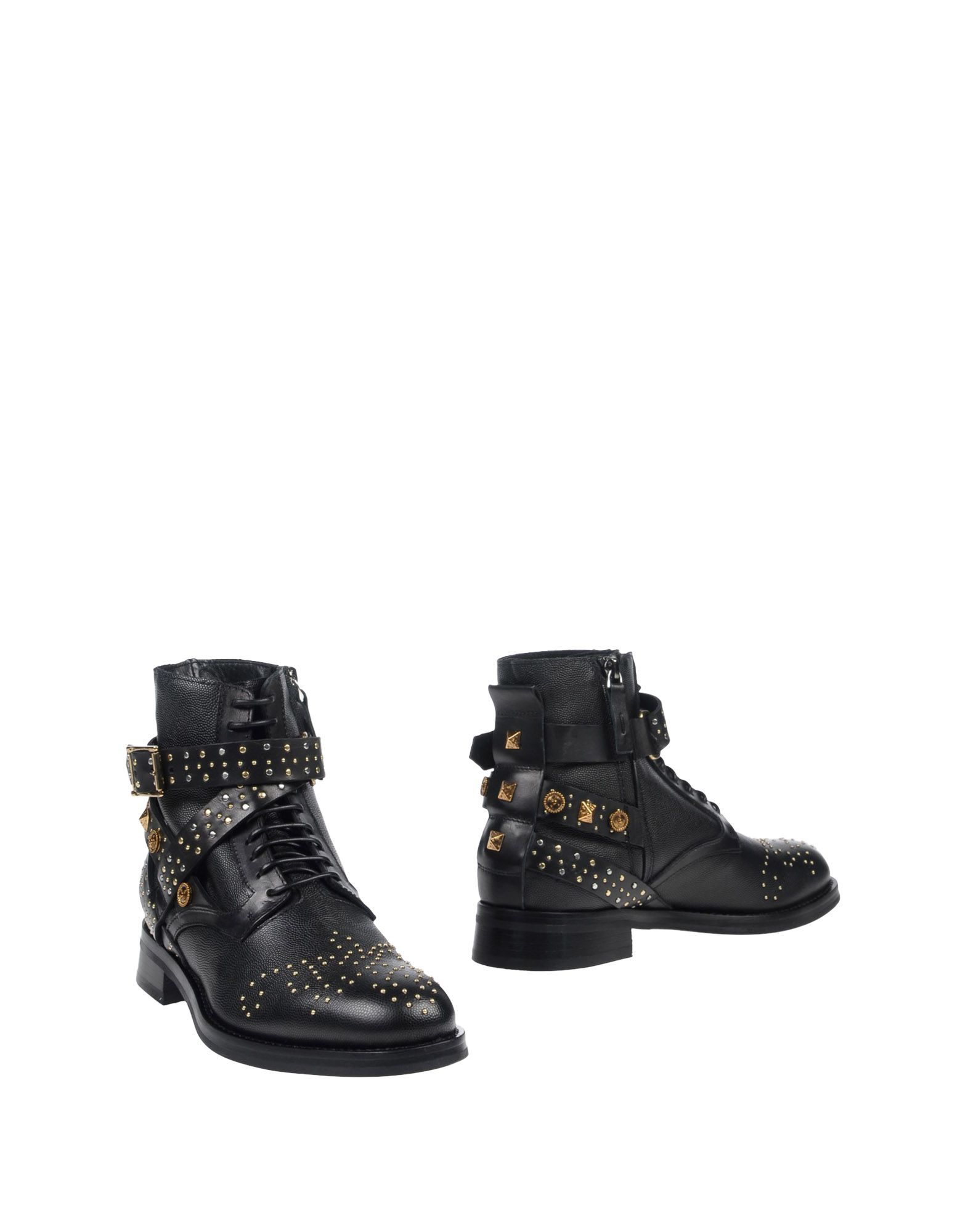 FAUSTO PUGLISI STUDDED BOOTS, BLACK ModeSens