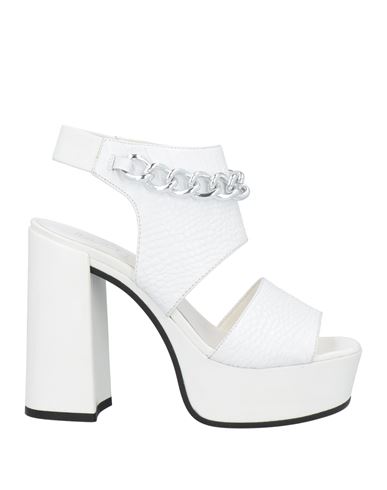Woman Sandals White Size 6 Leather