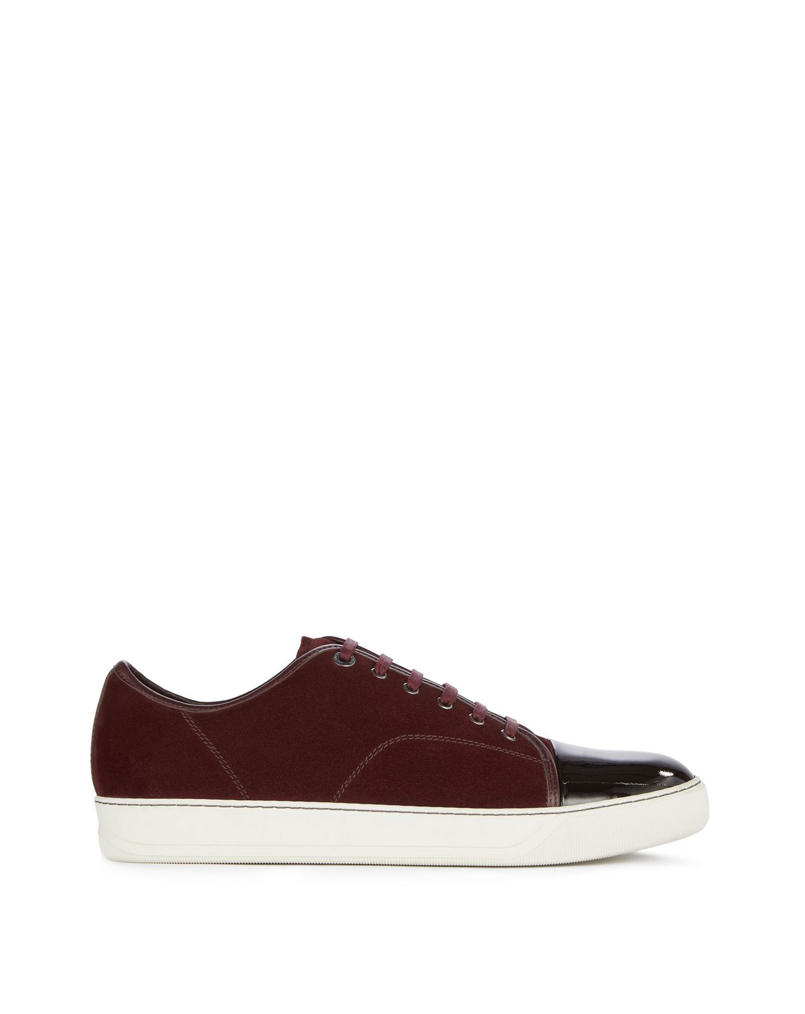 lanvin burgundy suede classic