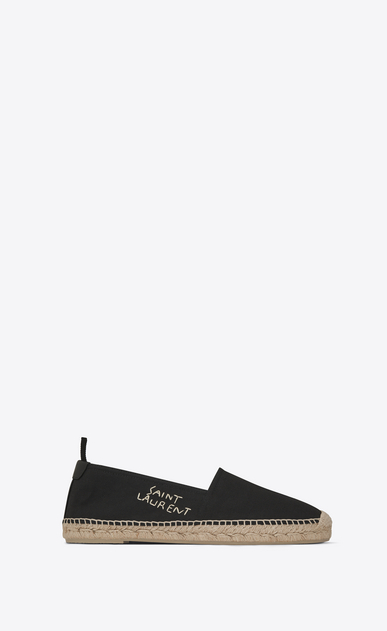 SAINT LAURENT Espadrille Woman SAINT LAURENT-embroidered espadrilles in black cotton a_V4