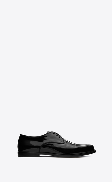 SAINT LAURENT Classic Shoes Man CHARLES 15 derbies in black patent leather a_V4