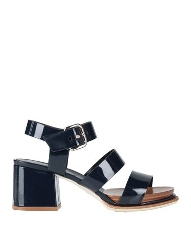 Tod's Woman Sandals Navy Size 7 Soft Leather In Navy