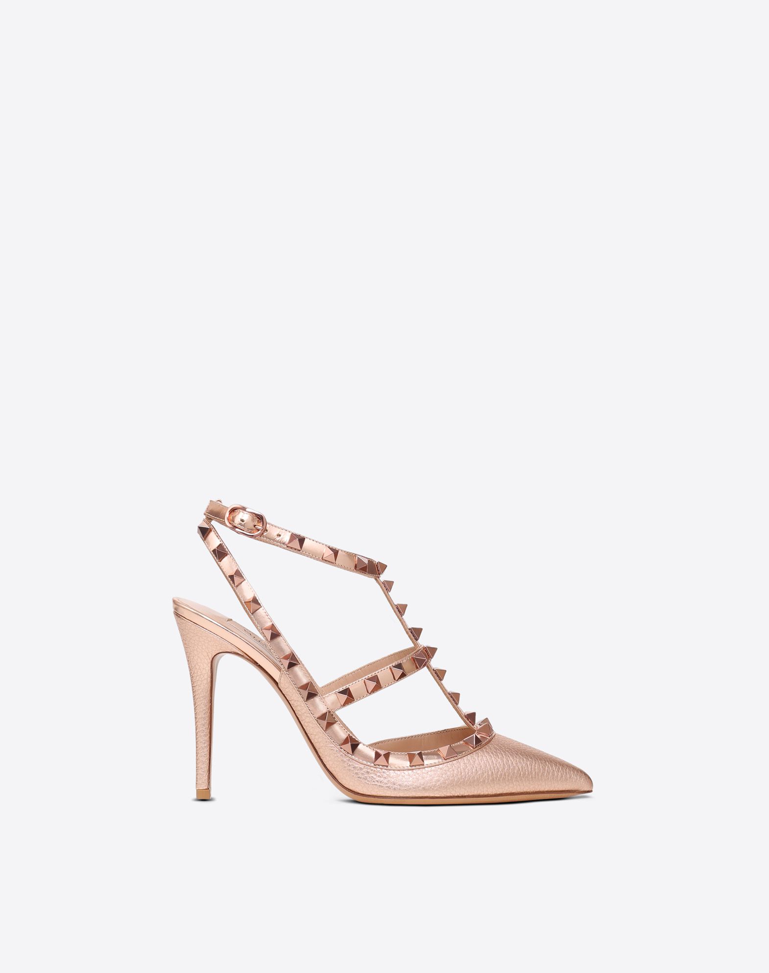 valentino rockstud ankle strap court heels