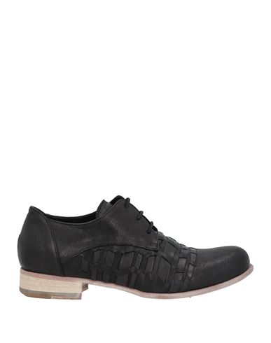Woman Lace-up shoes Black Size 5 Leather