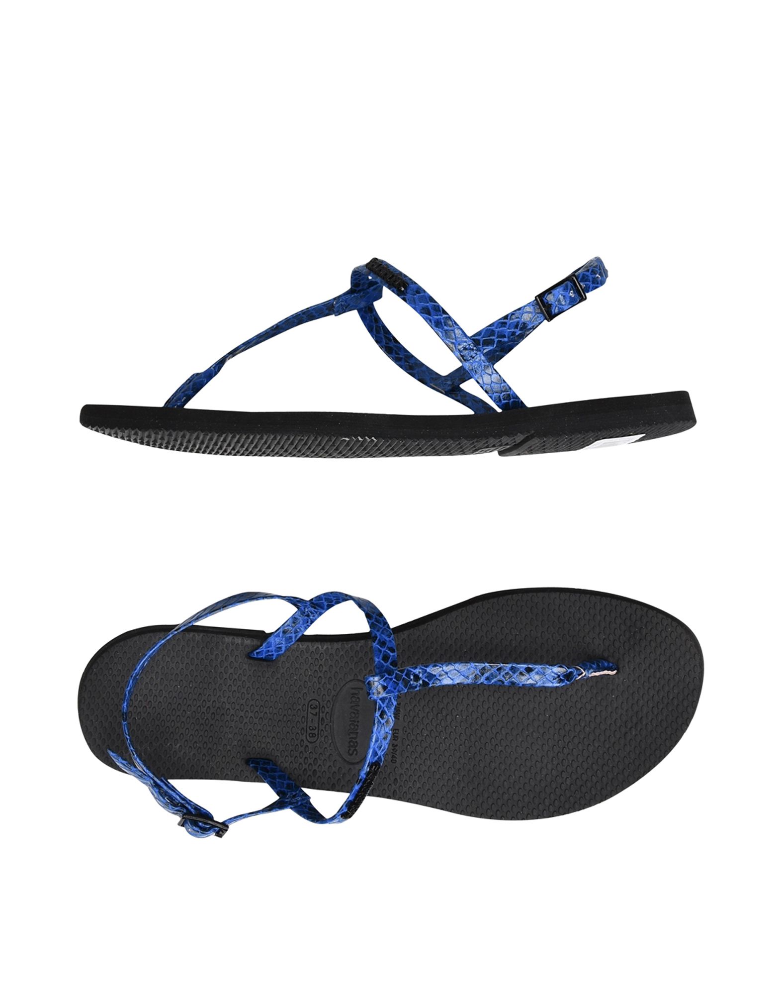 《セール開催中》HAVAIANAS レディース トングサンダル ブルー 35 紡績繊維 HAV. YOU RIVIERA CROCO