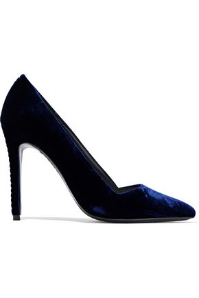 ALICE AND OLIVIA WOMAN DINA PATENT-LEATHER PUMPS ROYAL BLUE,AU 13331180551879970