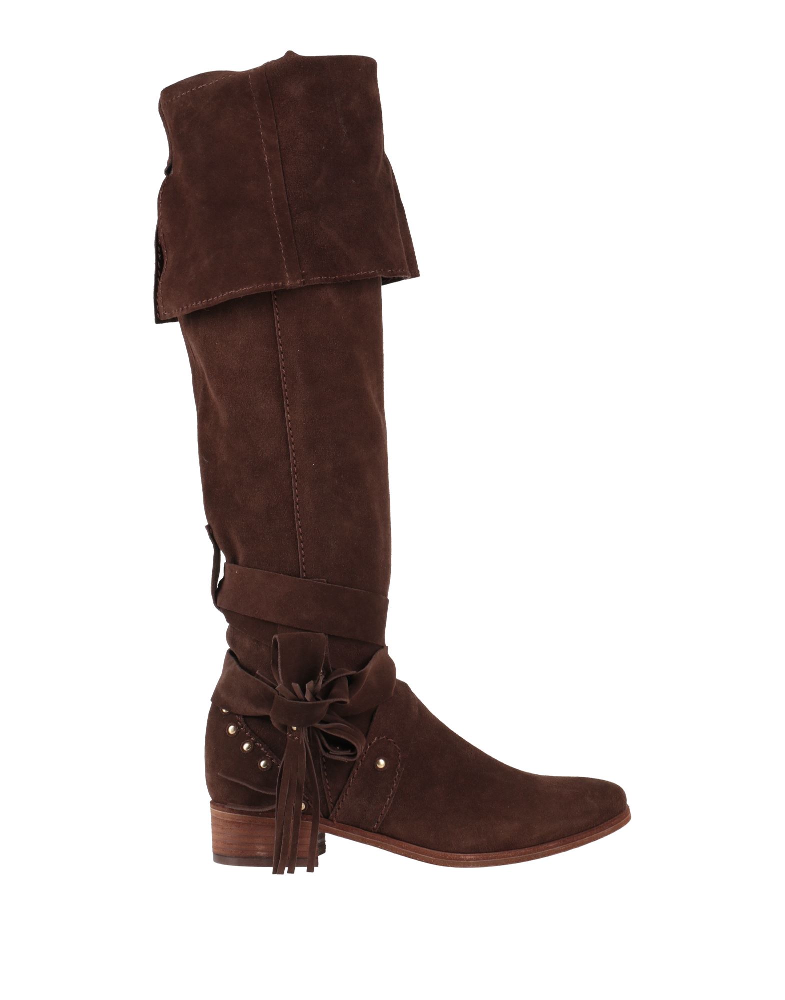SEE BY CHLOÉ SEE BY CHLOÉ WOMAN KNEE BOOTS COCOA SIZE 7 SOFT LEATHER,11449043RT 7