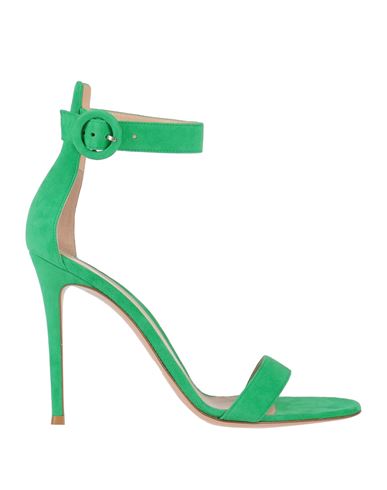 Shop Gianvito Rossi Woman Sandals Green Size 11 Leather