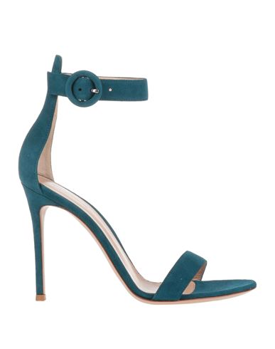 Gianvito Rossi Woman Sandals Deep Jade Size 9 Soft Leather In Green