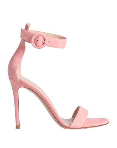 Gianvito Rossi Woman Sandals Salmon Pink Size 10 Soft Leather