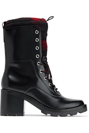 Sigerson Morrison WOMAN GLOSSED LEATHER BOOTS BLACK