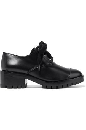 3.1 PHILLIP LIM / フィリップ リム WOMAN HAYETT GLOSSED-LEATHER ANKLE BOOTS BLACK,AU 14693524283787642
