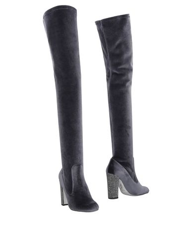 Rene' Caovilla Woman Boot Slate blue Size 9 Textile fibers
