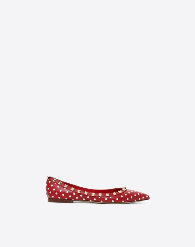 Polka-Dot Rockstud Ballet Flat for 