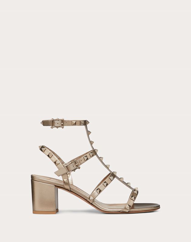 valentino gold rockstud sandals