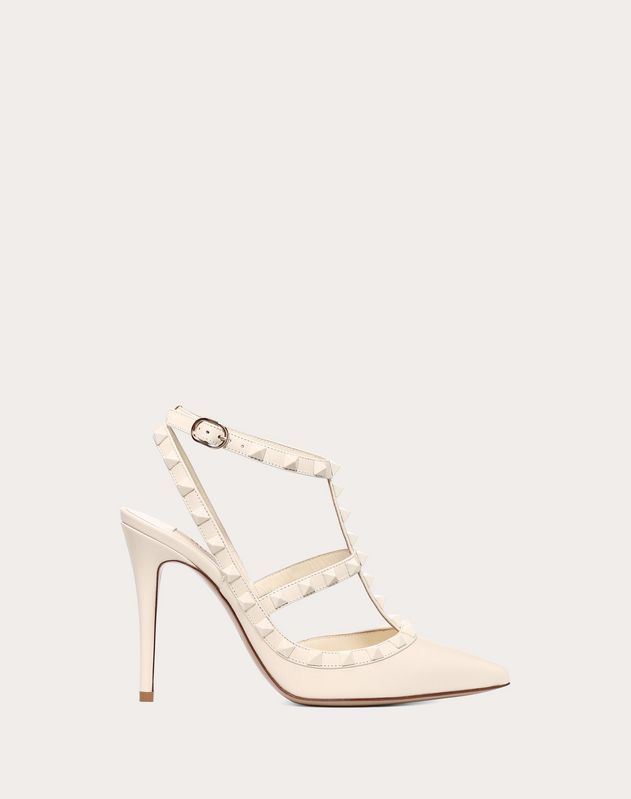Rockstud Ankle Strap Pump with Tonal 