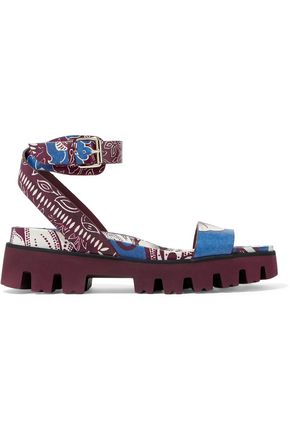 VALENTINO Printed leather sandals