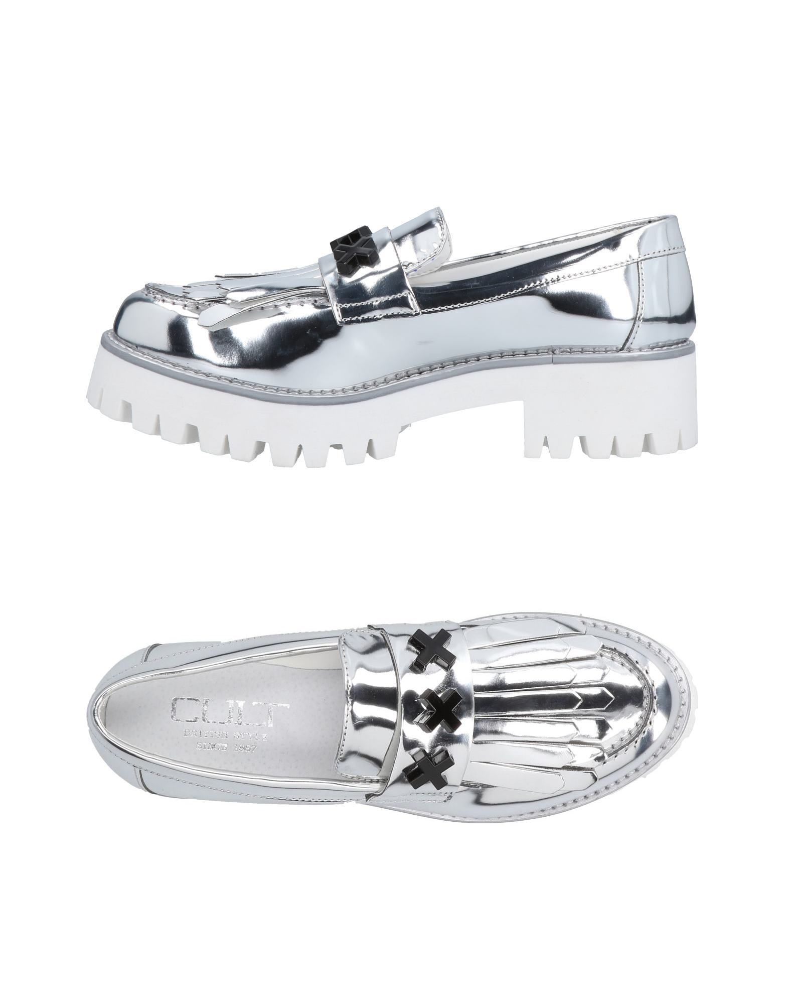 CULT CULT WOMAN LOAFERS SILVER SIZE 9 RUBBER,11473819AR 15