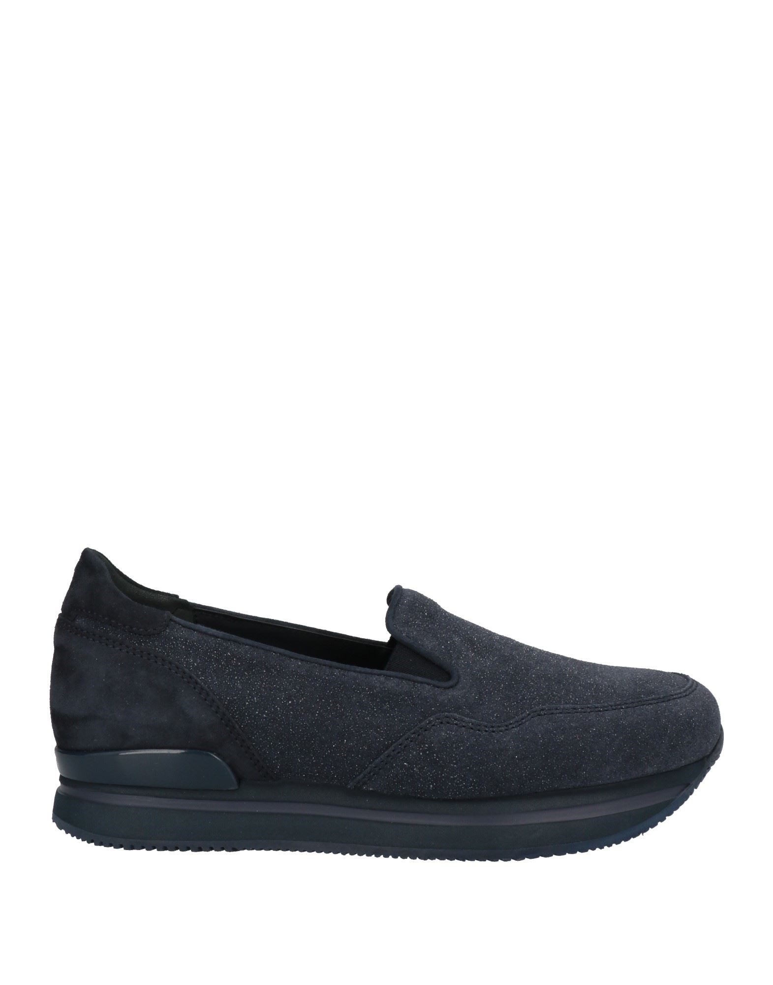 Shop Hogan Woman Loafers Slate Blue Size 5.5 Leather