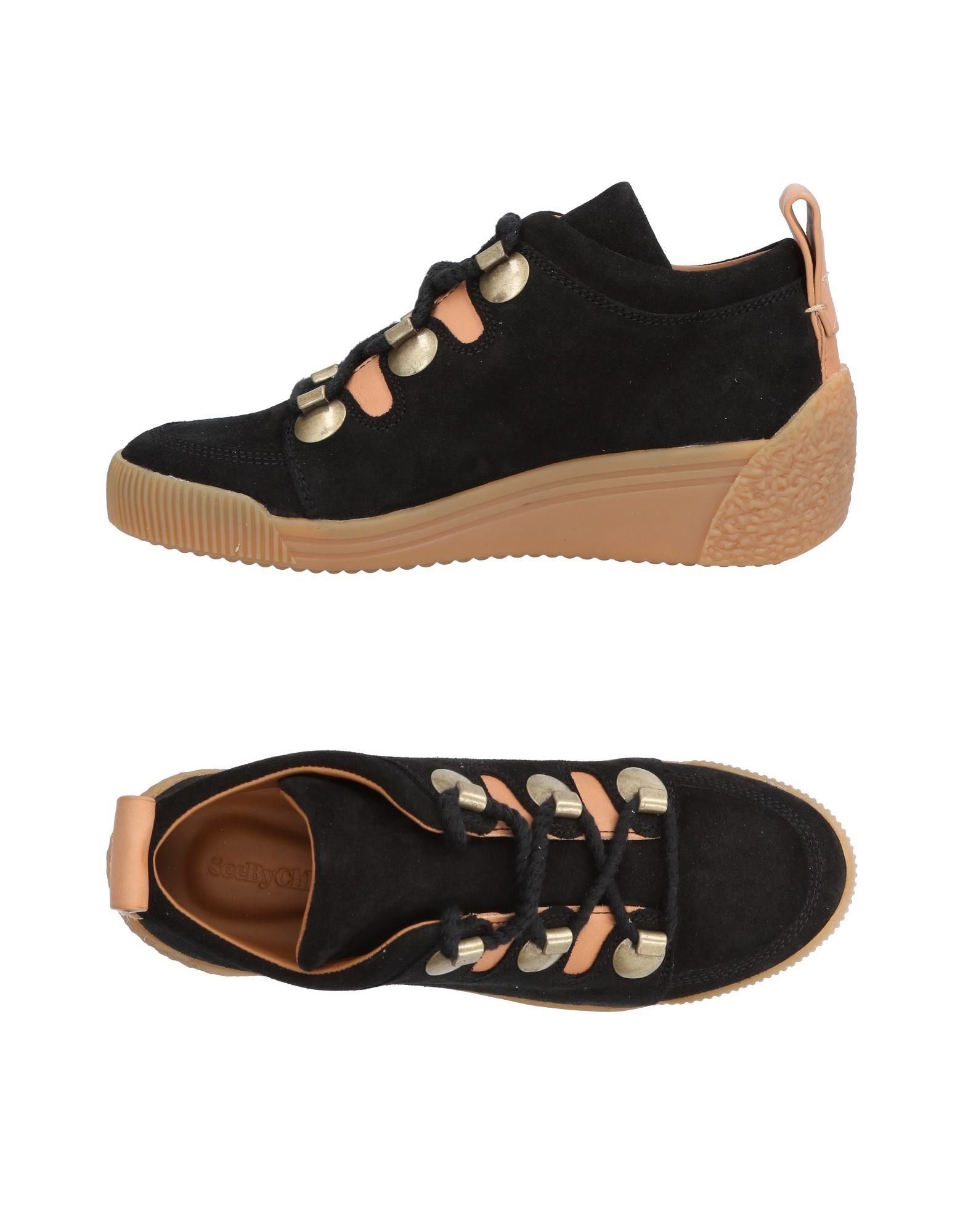 SEE BY CHLOÉ SEE BY CHLOÉ WOMAN trainers BLACK SIZE 7 SOFT LEATHER,11483372NW 15