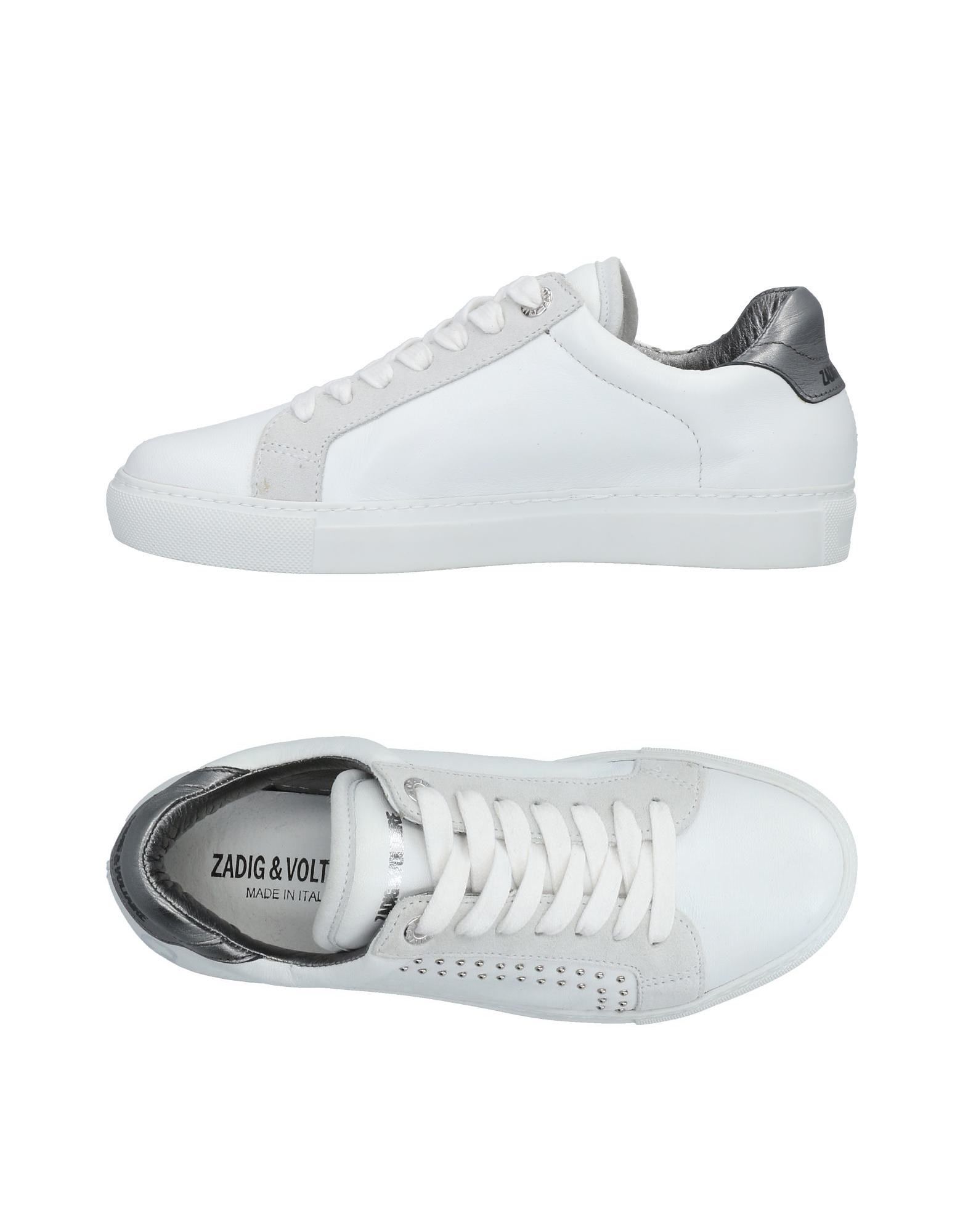 ZADIG & VOLTAIRE ZADIG & VOLTAIRE WOMAN SNEAKERS WHITE SIZE 10 SOFT LEATHER,11486000UH 5