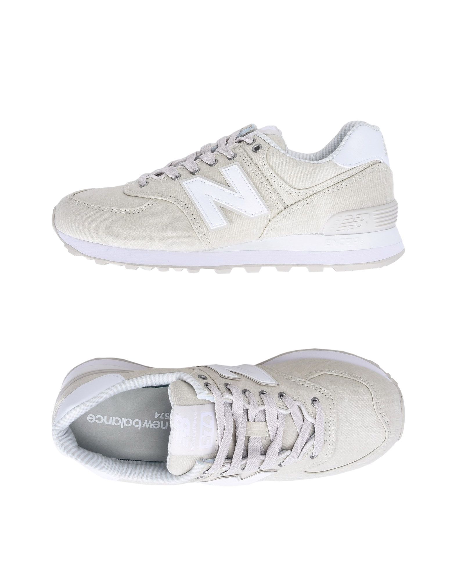 《送料無料》NEW BALANCE レディース スニーカー＆テニスシューズ（ローカット） ベージュ 6 紡績繊維 574 BEACH CHAMBRAY