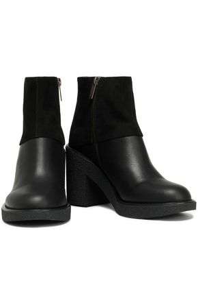 Click to view more detailed imagery on our partner's website Jil Sander Navy Woman Suede Platform Ankle Boots Black