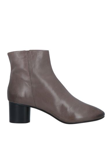 Isabel Marant Woman Ankle Boots Khaki Size 10 Calfskin In Beige