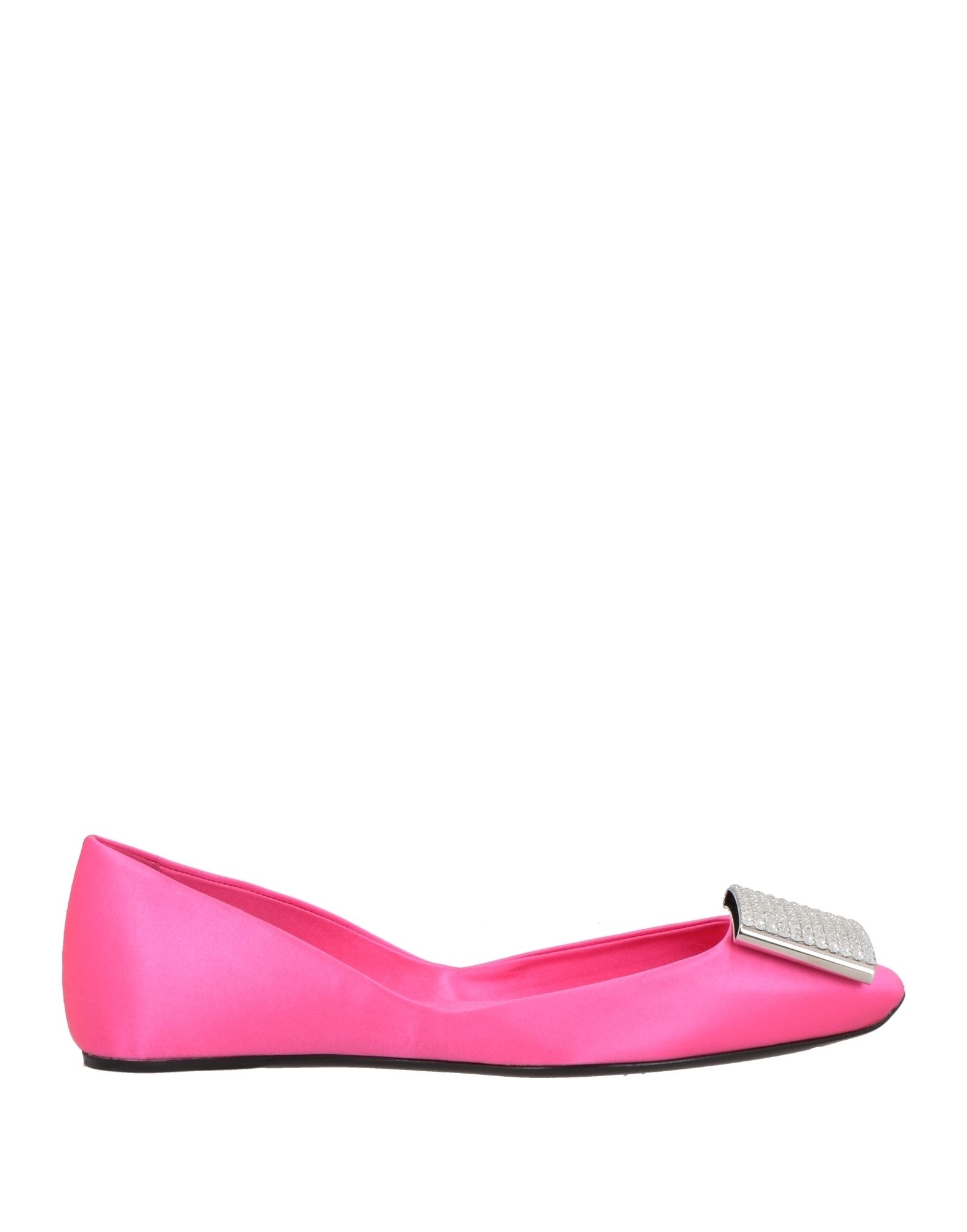 ROGER VIVIER ROGER VIVIER WOMAN BALLET FLATS FUCHSIA SIZE 7.5 TEXTILE FIBERS,11501094ED 9