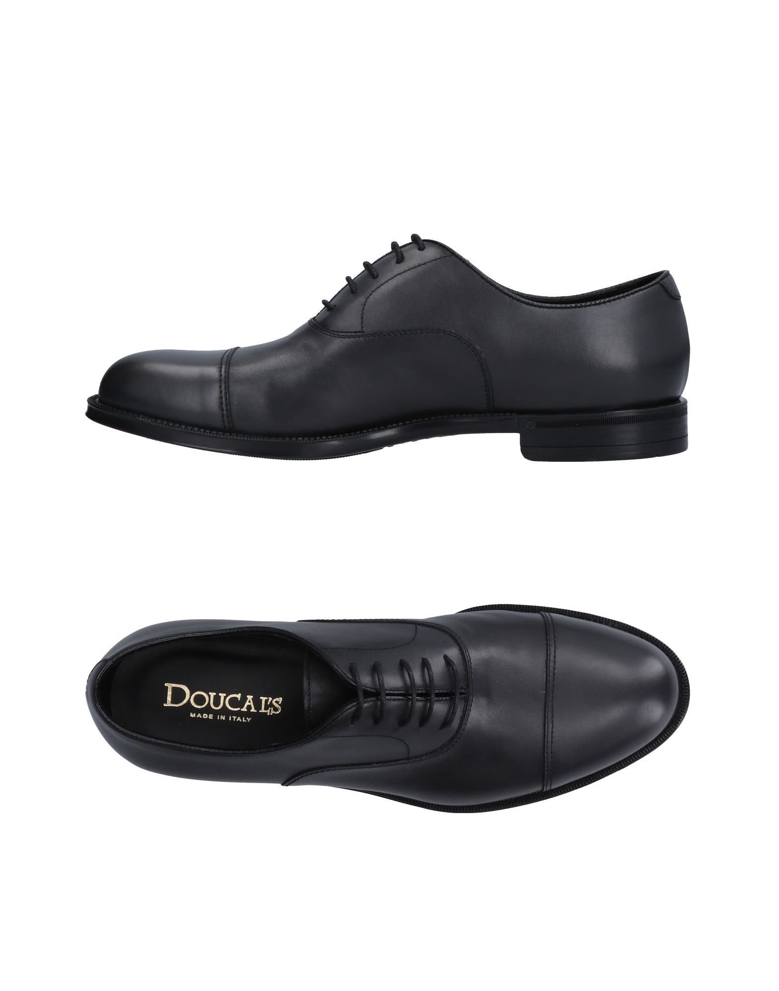 Doucal's Laced Shoes In Steel Grey