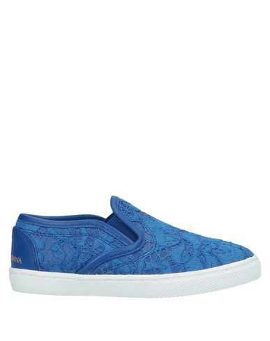 Shop Dolce & Gabbana Toddler Girl Sneakers Bright Blue Size 9.5c Calfskin, Textile Fibers