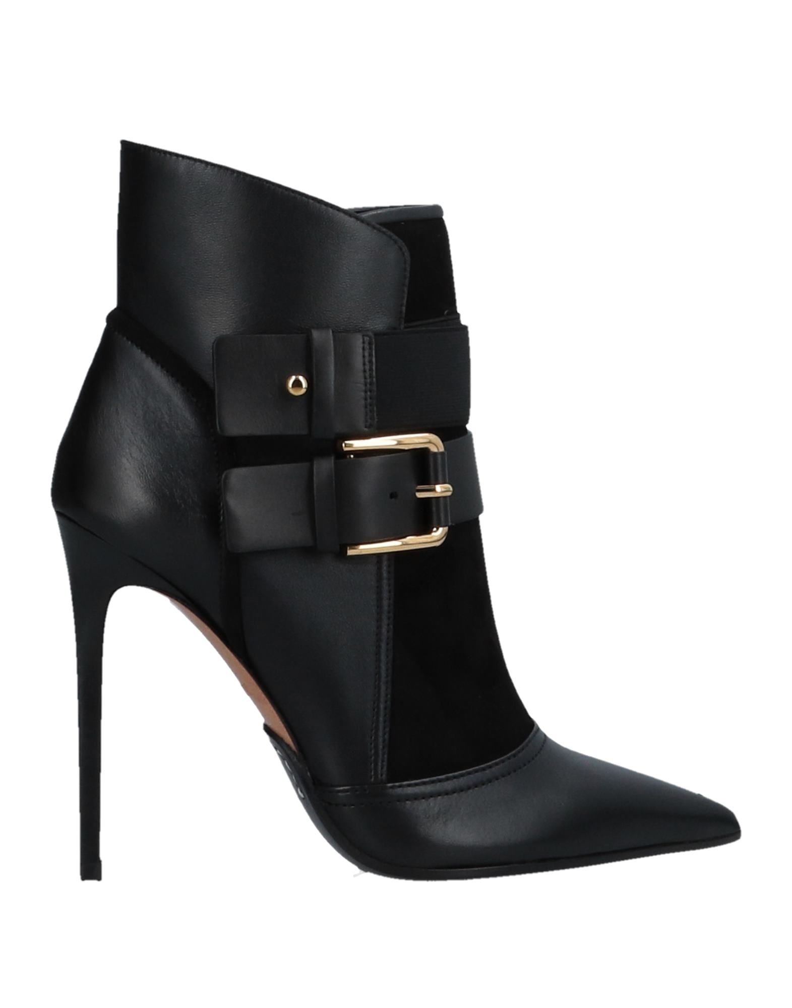Balmain Leather Ankle Boots With Buckles And Suede In Black | ModeSens