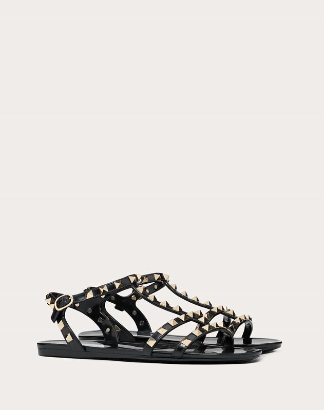 rockstud flat rubber sandals