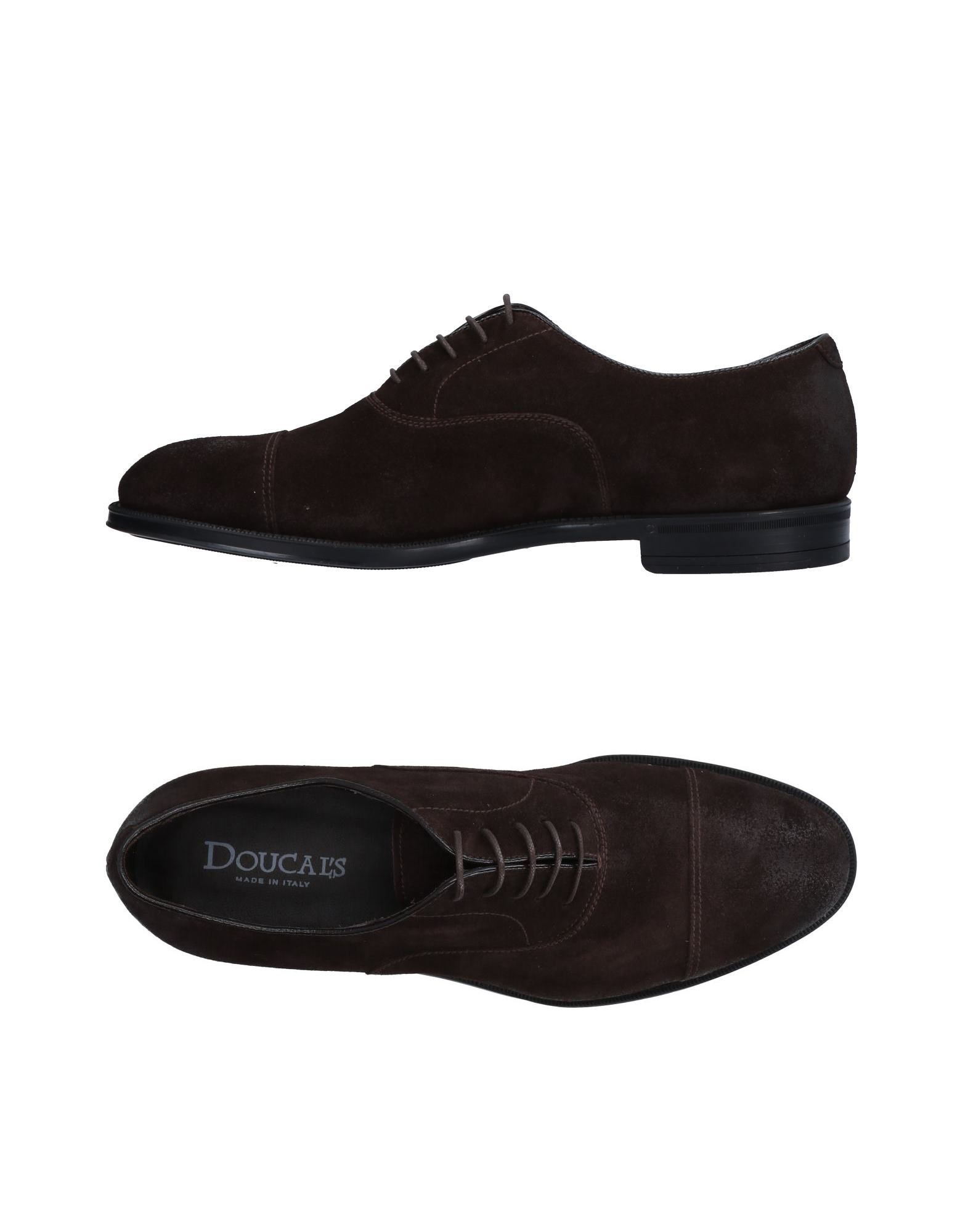 Doucal's Laced Shoes In Dark Brown