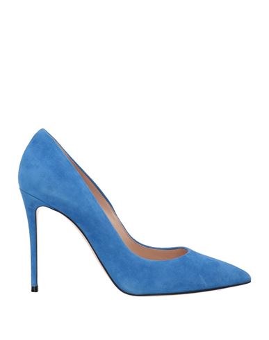 Casadei Woman Pumps Blue Size 8.5 Soft Leather