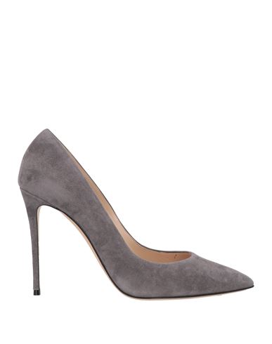 Casadei Woman Pumps Lead Size 5 Soft Leather In Grey