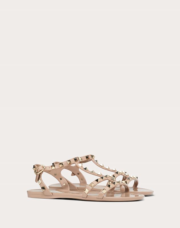 Rockstud flat rubber sandal for Woman | Valentino Online Boutique