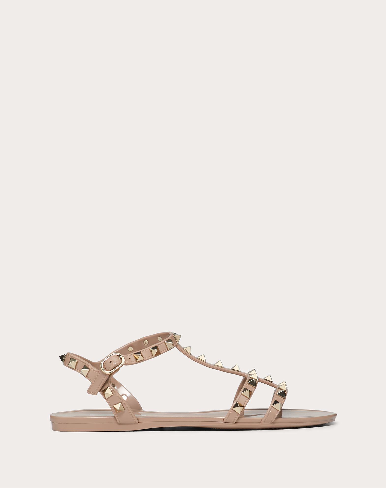 Rockstud flat rubber sandal for Woman | Valentino Online Boutique