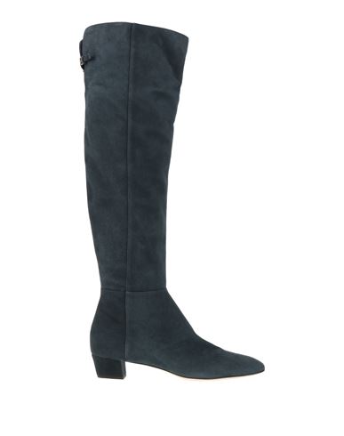 Sergio Rossi Woman Boot Slate Blue Size 7.5 Soft Leather