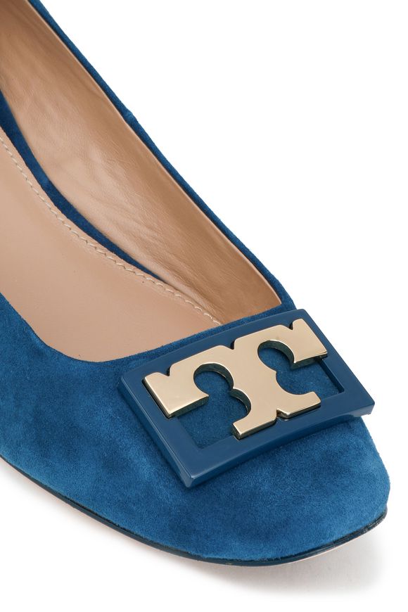 tan suede ballet pumps