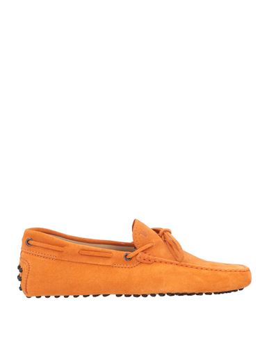 Tod's Man Loafers Orange Size 9 Soft Leather