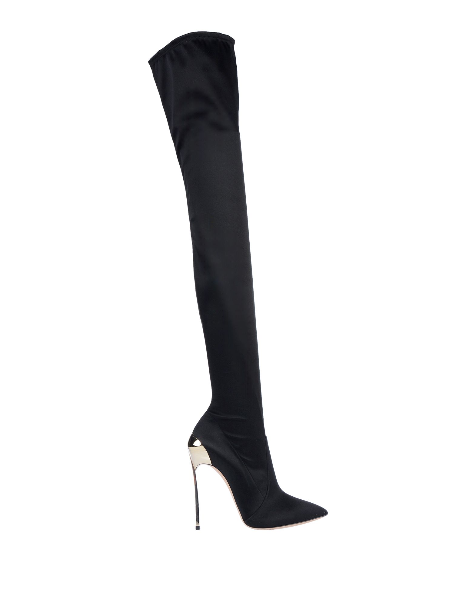 Shop Casadei Woman Boot Black Size 6 Textile Fibers