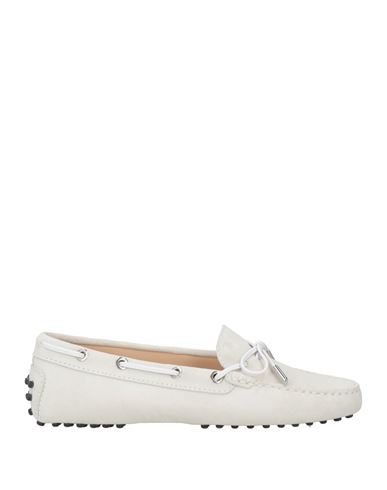 TOD'S TOD'S WOMAN LOAFERS OFF WHITE SIZE 7.5 SOFT LEATHER 