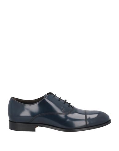 Tod's Man Lace-up Shoes Navy Blue Size 9 Soft Leather