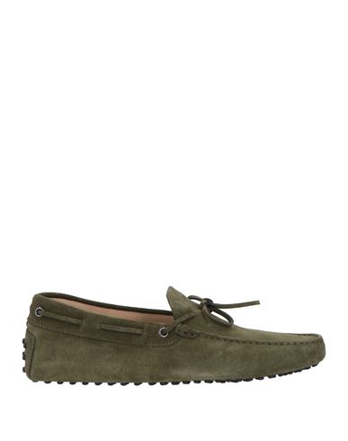 Tod's Man Loafers Military Green Size 9 Soft Leather