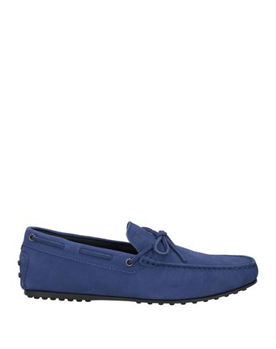 Shop Tod's Man Loafers Bright Blue Size 9 Leather