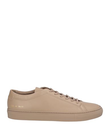 Common Projects Man Sneakers Khaki Size 7 Soft Leather In Grey