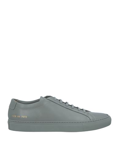 Common Projects Man Sneakers Khaki Size 7 Soft Leather In Grey